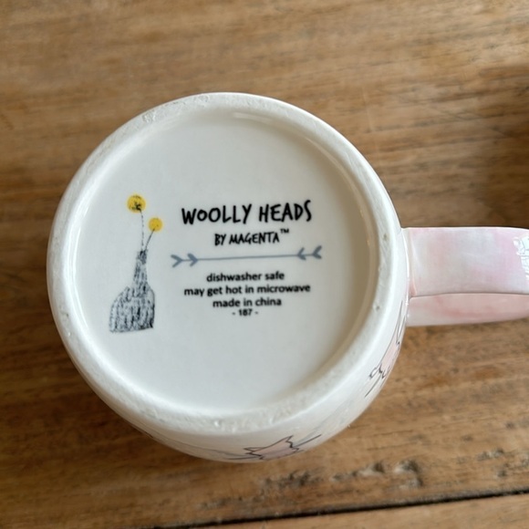 Yoga Bunny Wooly Heads by Magenta coffee mug with lid super cute pink - Picture 8 of 8